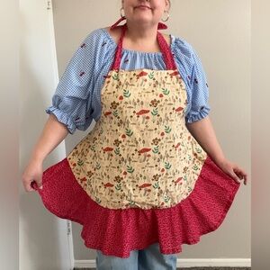 Mushroom, Cotton Retro Apron, XL